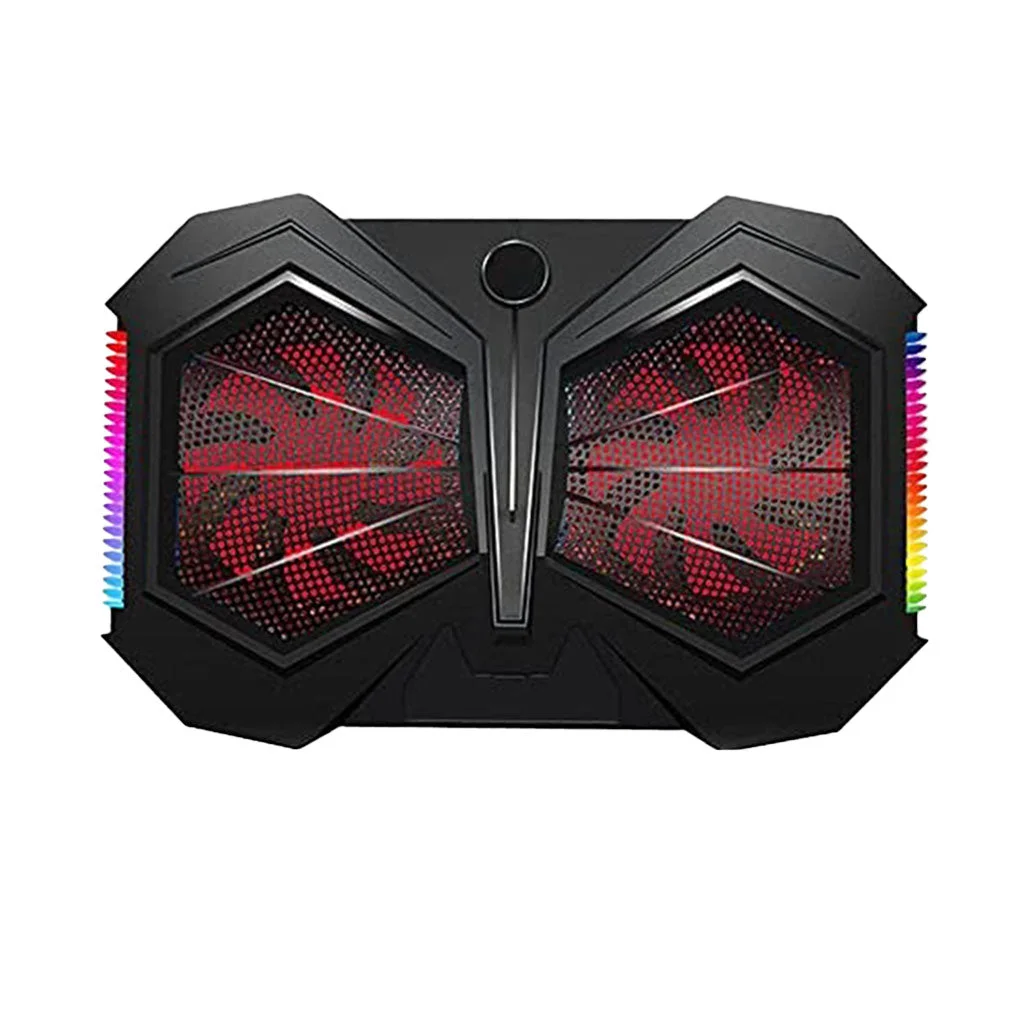 YL-017 Gaming Laptop Cooling Pad Stand - RGB Side Lights - 2 x USB - 12 to 17 Inch