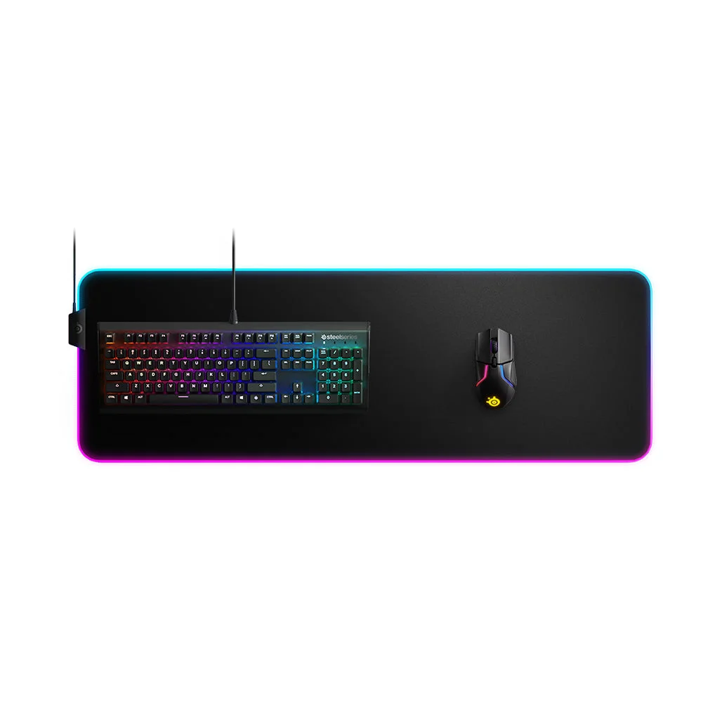 SteelSeries QcK Prism Cloth - RGB Gaming Mousepad with Micro-Woven Surface & Dynamic Lighting
