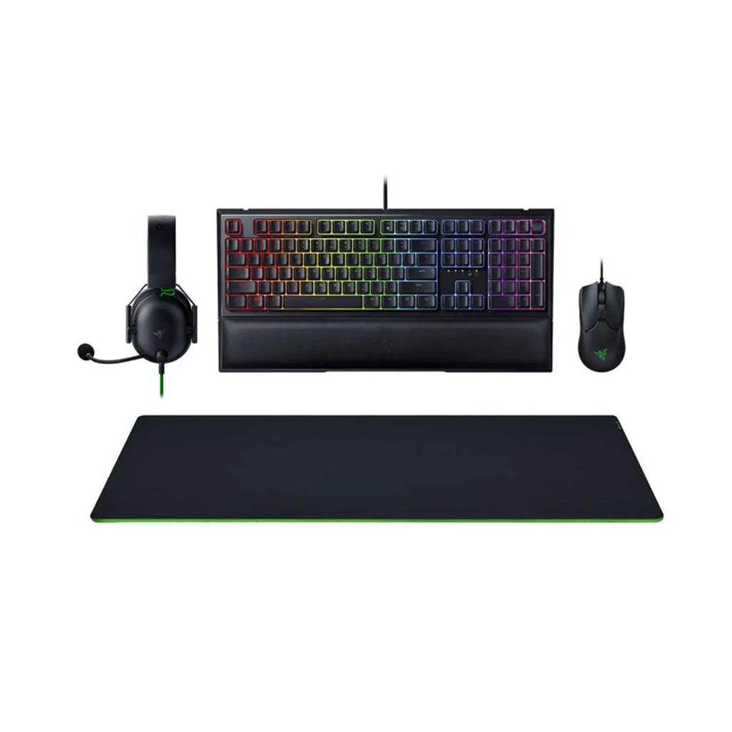 Razer All Star Gaming Bundle Blackshark V2 X Headset, Ornata V2 Full-size Keyboard, Gigantus V2 XXL Mouse Mat, Viper Mouse