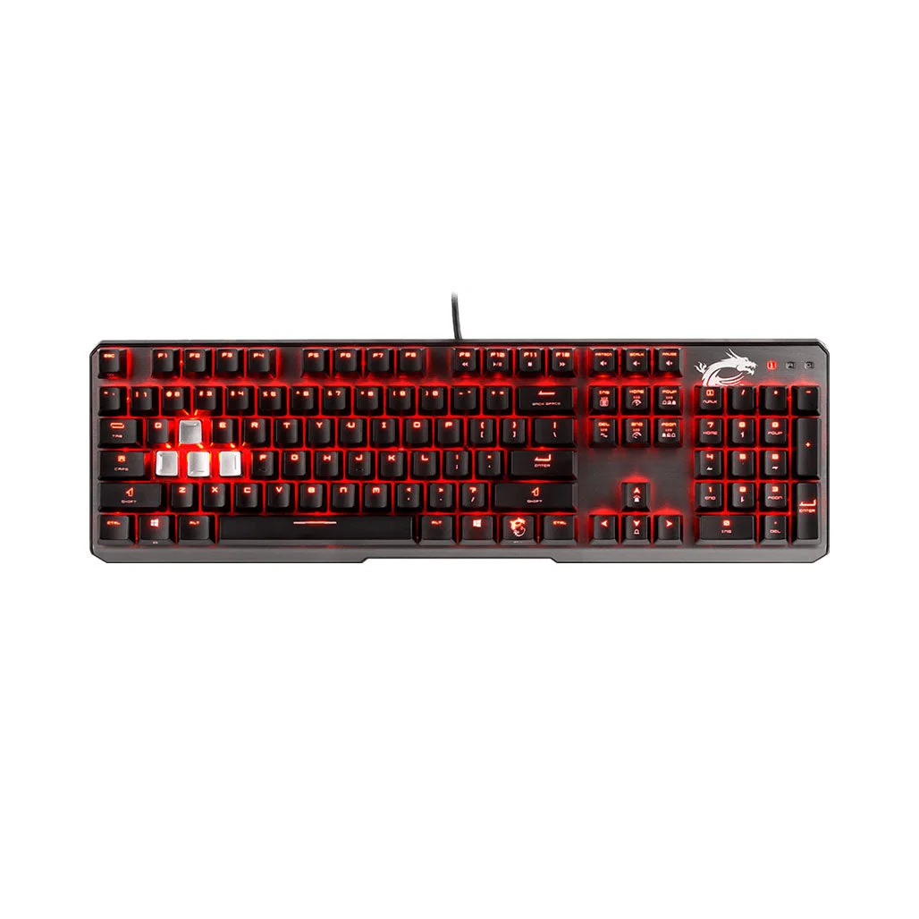 MSI Vigor GK60 - Full-size Wired Mechanical Gaming Keyboard with Cherry MX Red Switches