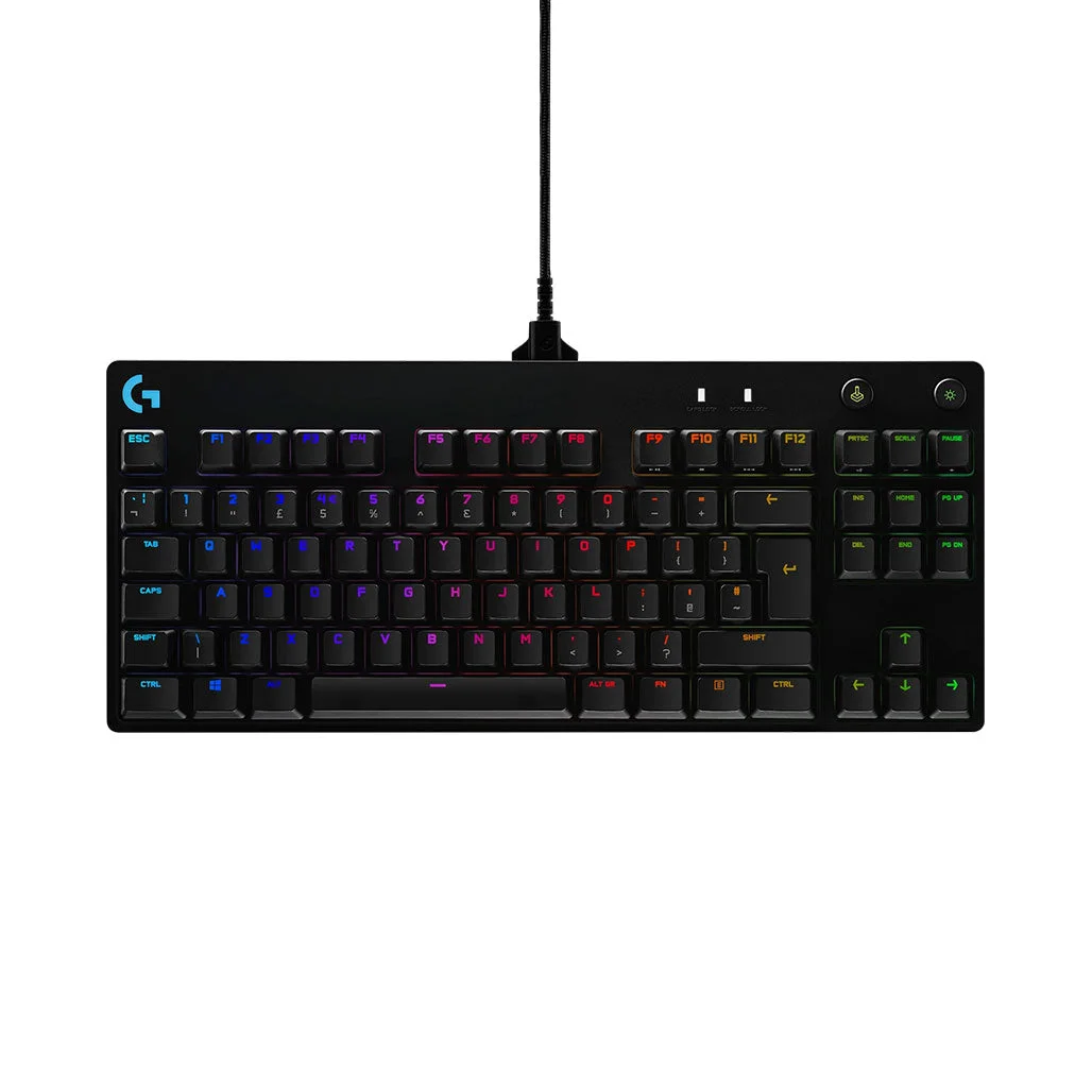 Logitech 920-009392 PRO - Tenkeyless Wired Compact Mechanical Keyboard with GX Clicky Switches