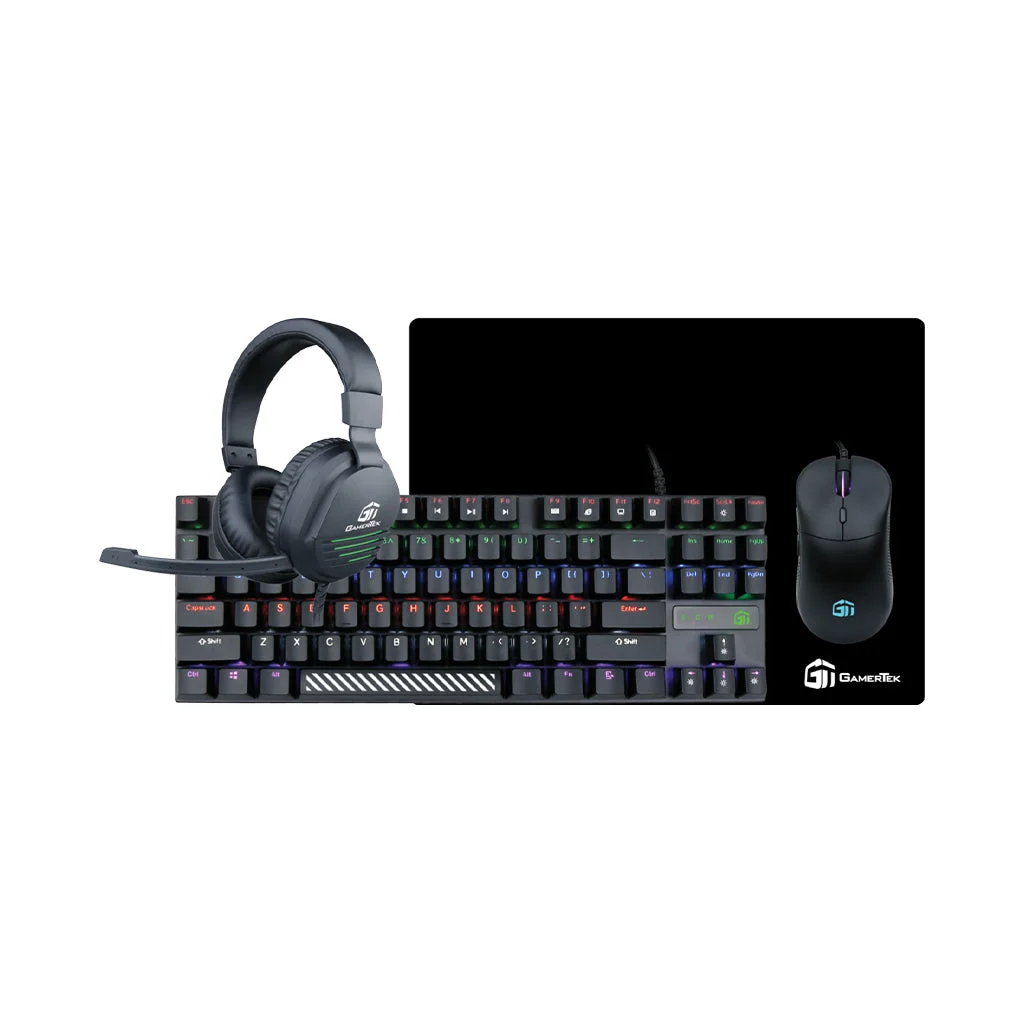 GamerTek Power Pack 4-in-1 Gaming Bundle with RGB Keyboard