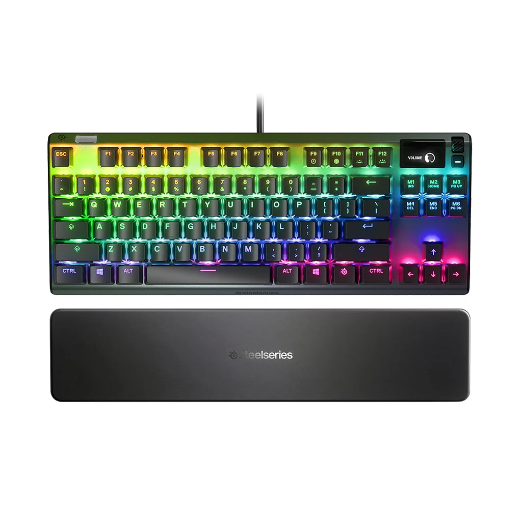 SteelSeries Apex 7 TKL Mechanical Gaming Keyboard with OLED Smart Display and Red Switches