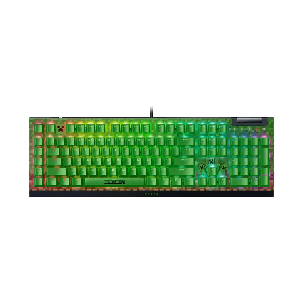 Razer BlackWidow V4 X Minecraft Edition Mechanical Gaming Keyboard - Green Switches
