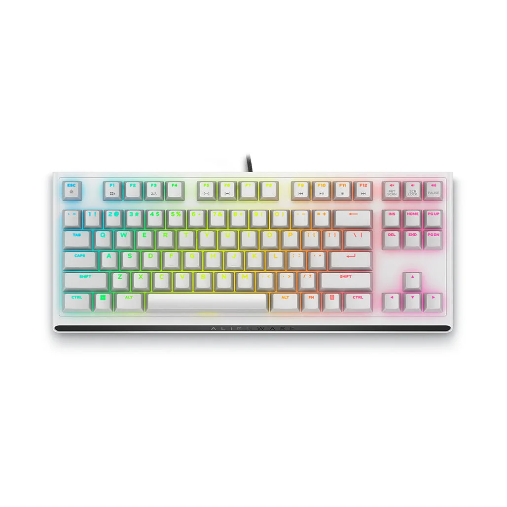 Dell Alienware AW420K Tenkeyless Gaming Keyboard - Compact Mechanical TKL Keyboard with Cherry MX Red Switches