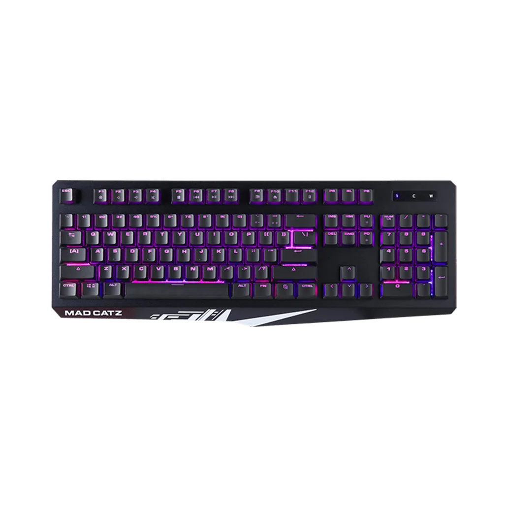 Mad Catz S.T.R.I.K.E. 2 RGB Gaming Keyboard - Durable, Full-Size, and Ready for Competitive Play