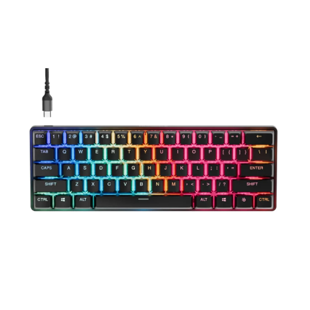 SteelSeries Apex Pro MiniGen 3 - Compact Wired Gaming Keyboard with OmniPoint 3.0 Magnetic Switches & RGB