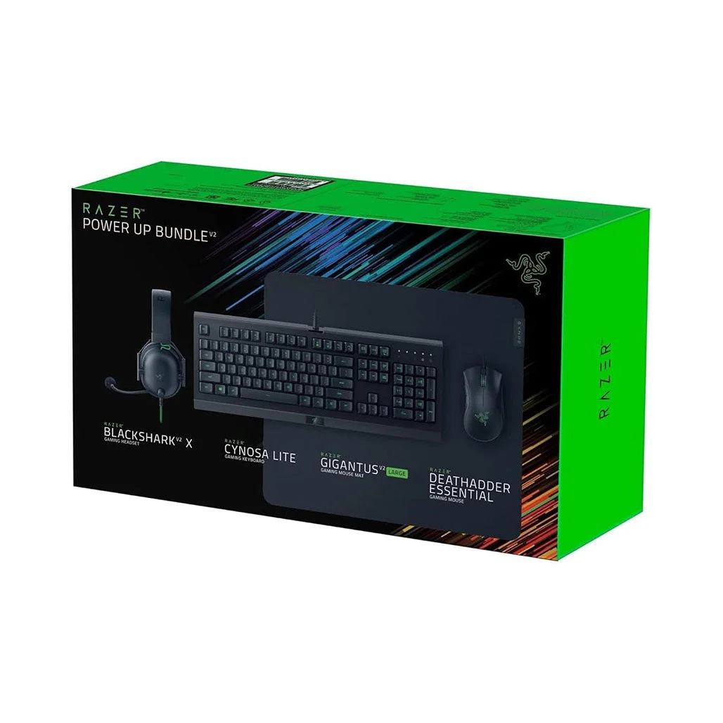 Razer Power Up Bundle V2 - Complete Gaming Kit with Keyboard, Headset, Mouse, and Mousepad | RZ85-02742300-B3M1