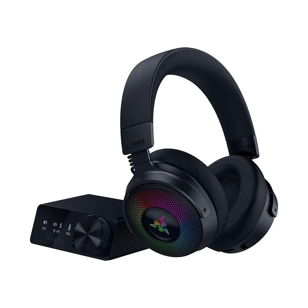 Razer Kraken V4 Pro - RGB Wireless Gaming Headphones with Control Hub