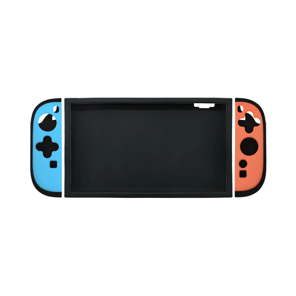 GamerTek Protective Silicone Case for Nintendo Switch 2 - Blue & Red Grip Cover