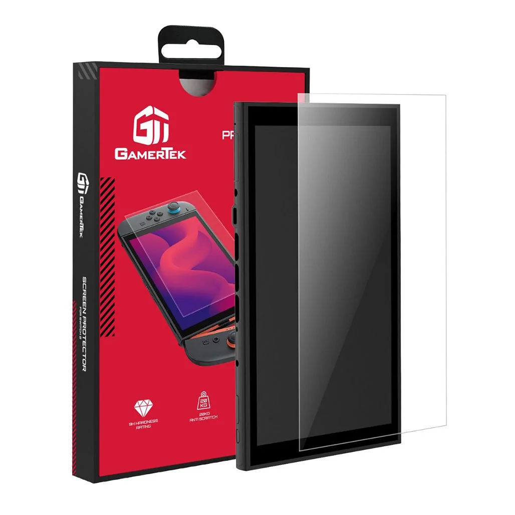 GamerTek Premium Tempered Glass Screen Protector for Nintendo Switch 2 - Anti-Scratch, Ultra-Clear Protection