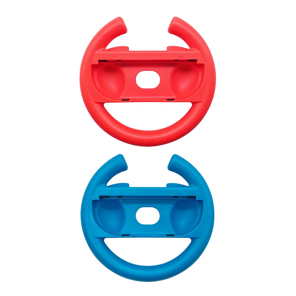 GamerTek Racing Steering Wheel 2-Pack for Nintendo Switch 2 - Red & Blue Joy-Con Controllers Compatible