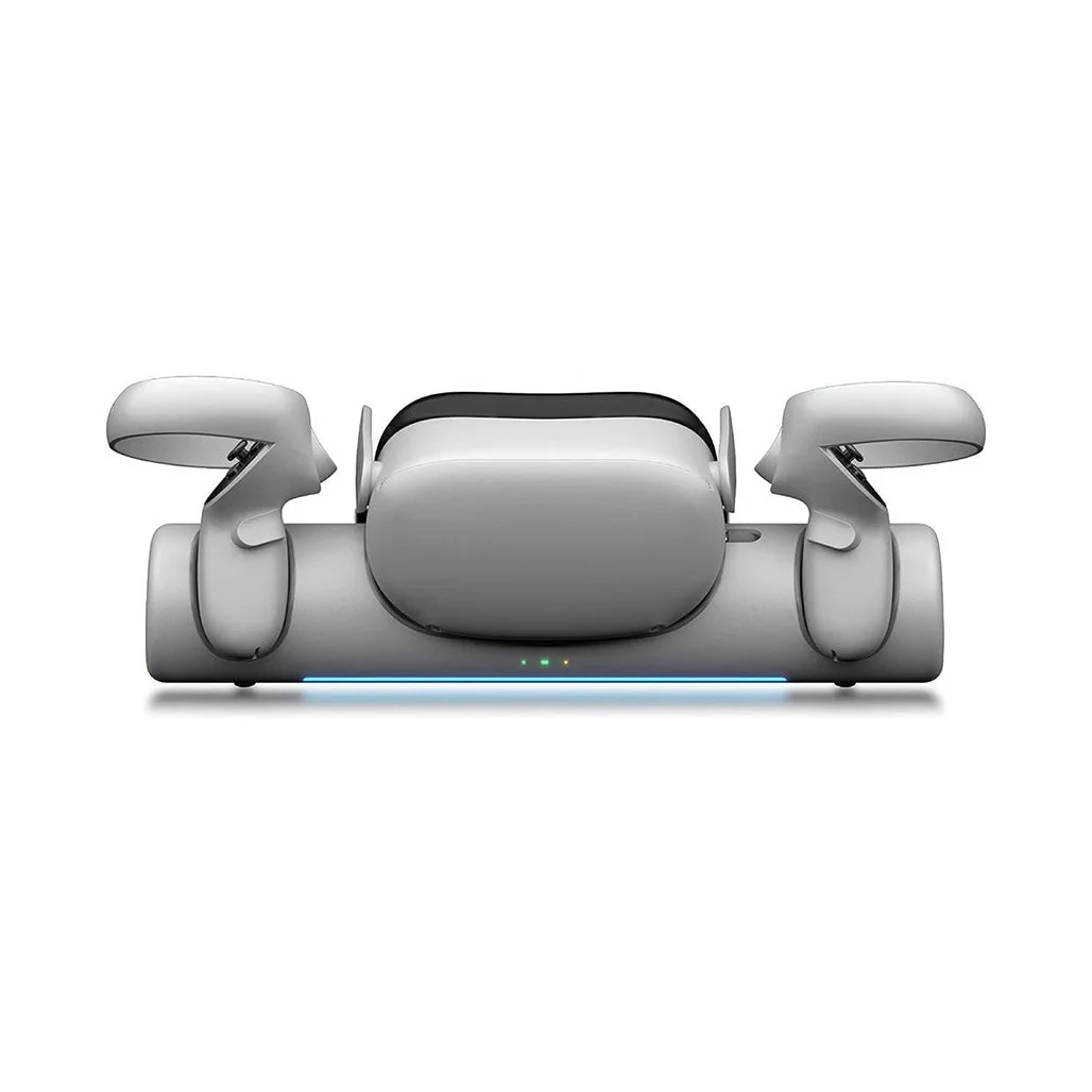 BluPebble Elite Charging Station for Meta Quest 2 - Fast Wireless Dock with Magnetic USB-C Connector