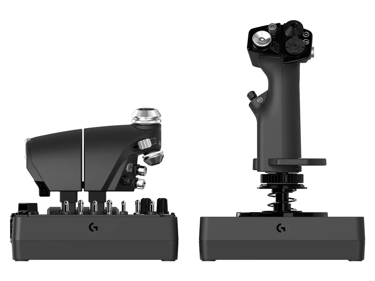 Logitech 945-000059 X56 H.O.T.A.S. RGB Throttle and Stick Simulation Controller - Advanced Military-Grade Flight Control