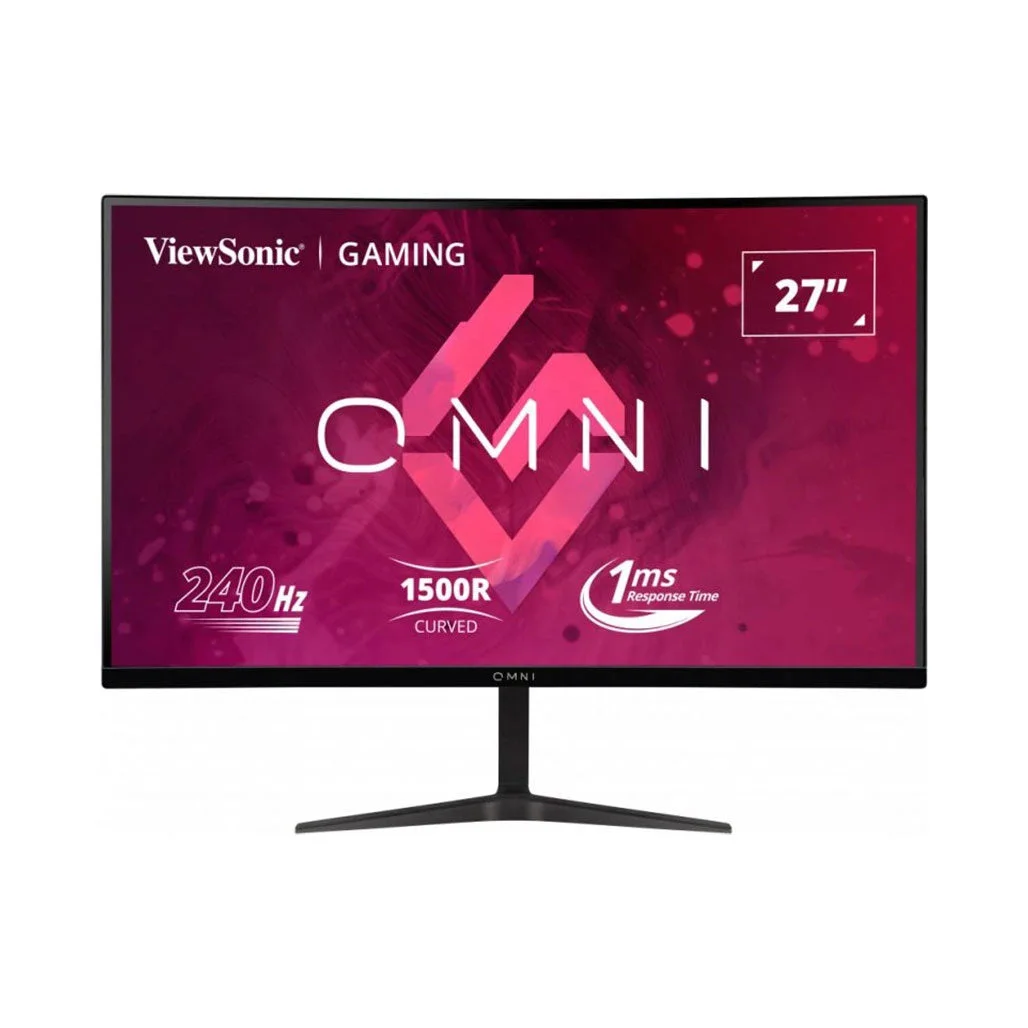 ViewSonic VX2719-PC-MHD 27-Inch FHD Curved Gaming Monitor - 240Hz Refresh Rate, 1ms Response Time