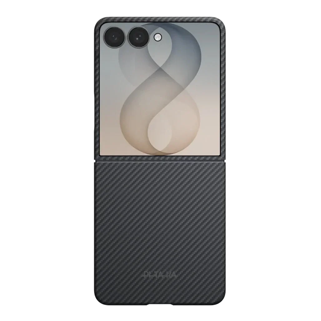 Pitaka Samsung Galaxy Z Flip8 Edge Case - 600D Black/Grey (Twill)