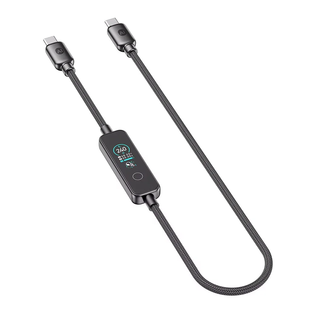 Powerology 240W C to C cable with TFT Display