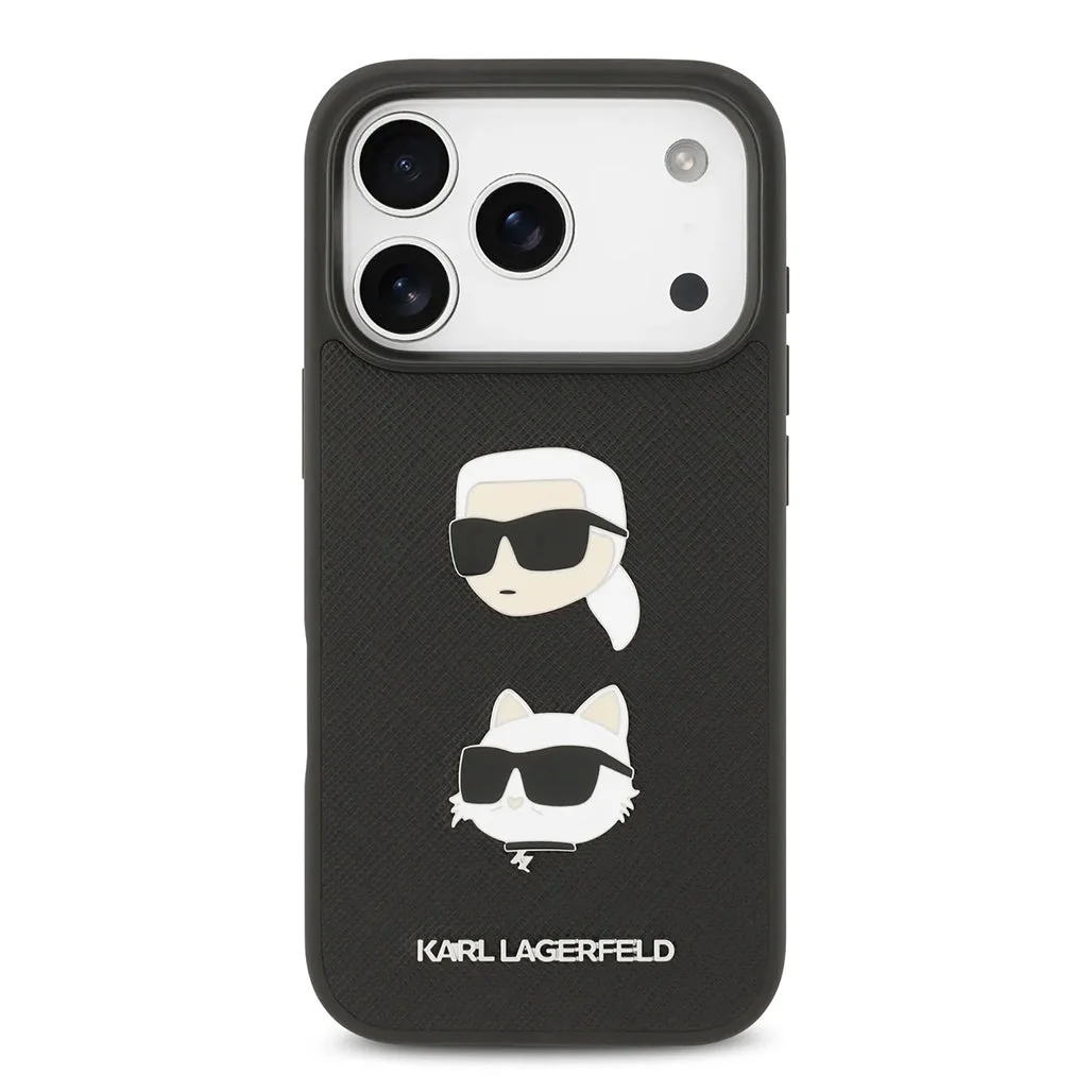 Karl Lagerfeld Case with Karl & Choupette Head Pins for iPhone 17 Pro