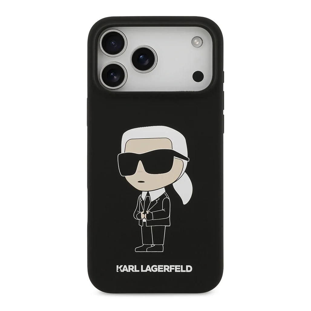 Karl Lagerfeld Silicone Case with NFT Logo for iPhone 17 Pro Max