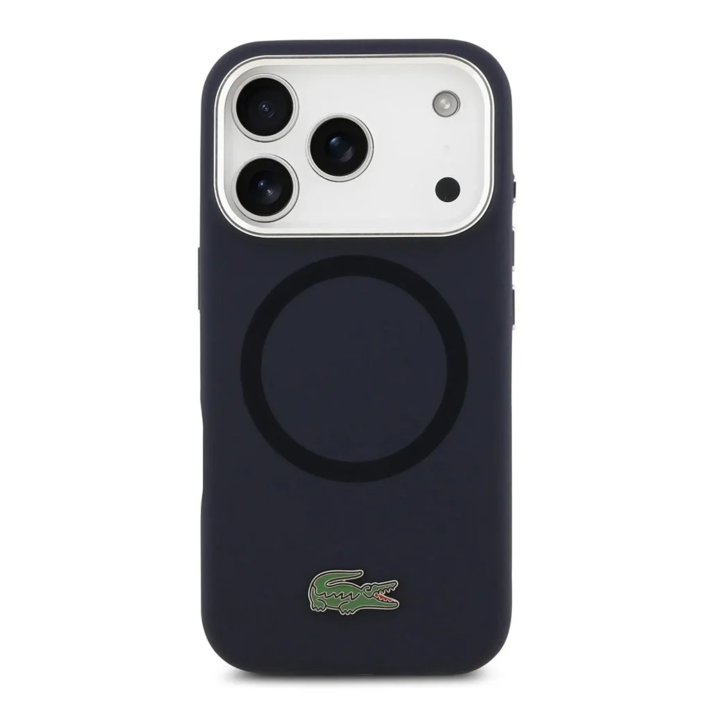 Lacoste MagSafe Silicone Case with Metal Logo for iPhone 17 Pro