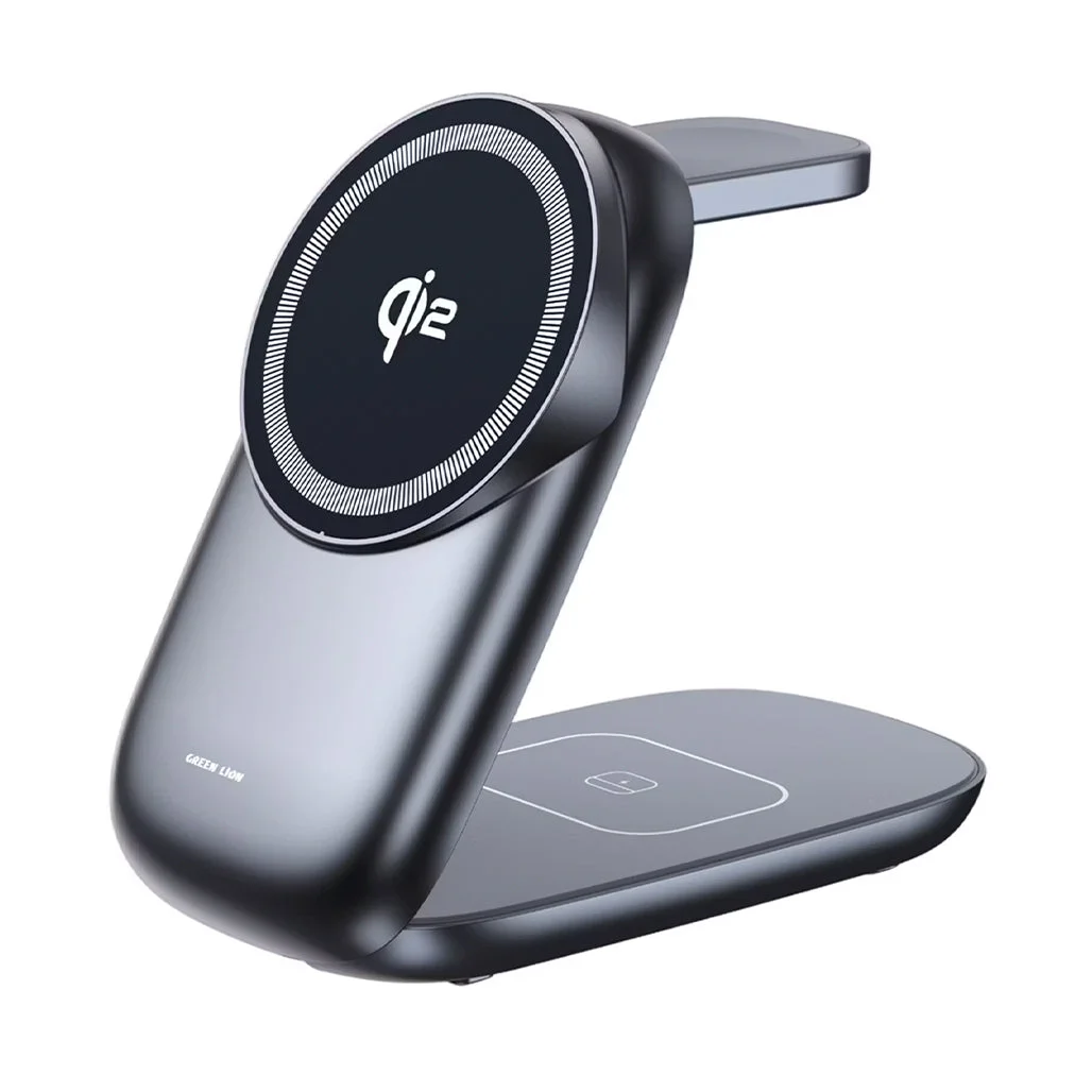 Green Lion 3-in-1 Magfold Wireless Charger - GNQI23N1MGGY