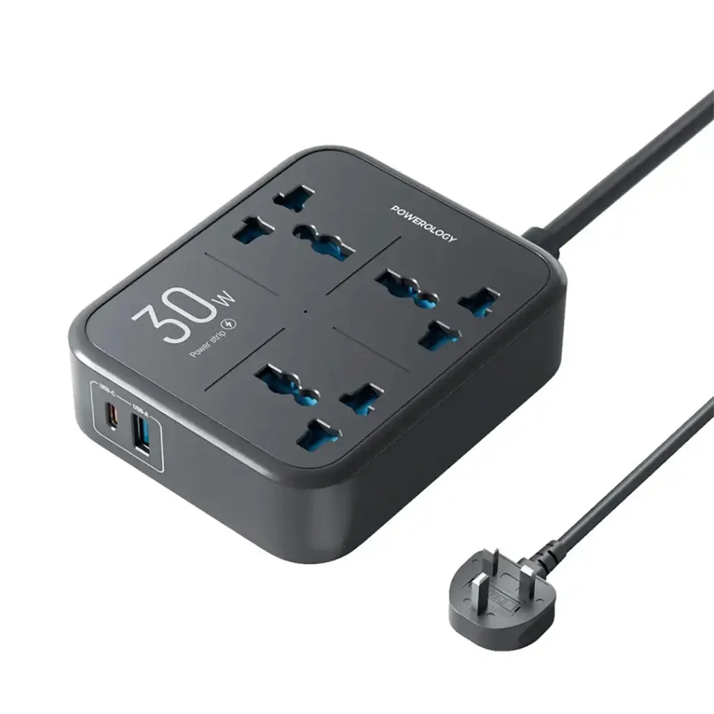 Powerology Power Strip 3250W 3AC - Black