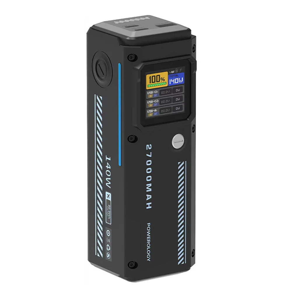 Powerology 27000mAh 140W PD Smart Display Power Bank