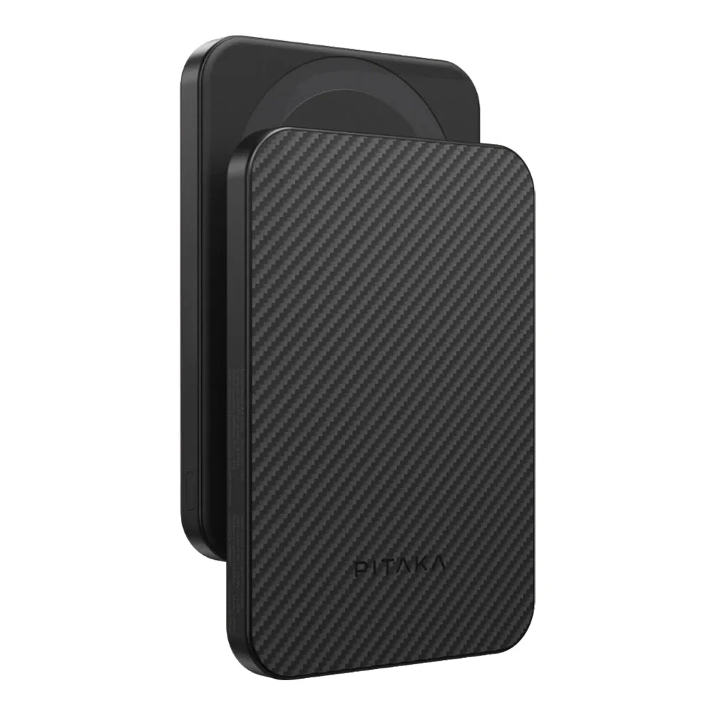 Pitaka 5000mAh Slim Qi2 Aramid Fiber Magnetic Power Bank