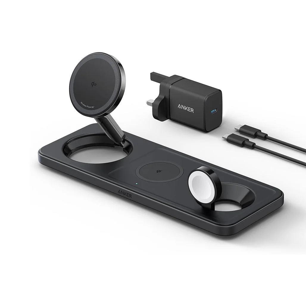 Anker 15W Ultra-Fast 3-in-1 Wireless Charging Station