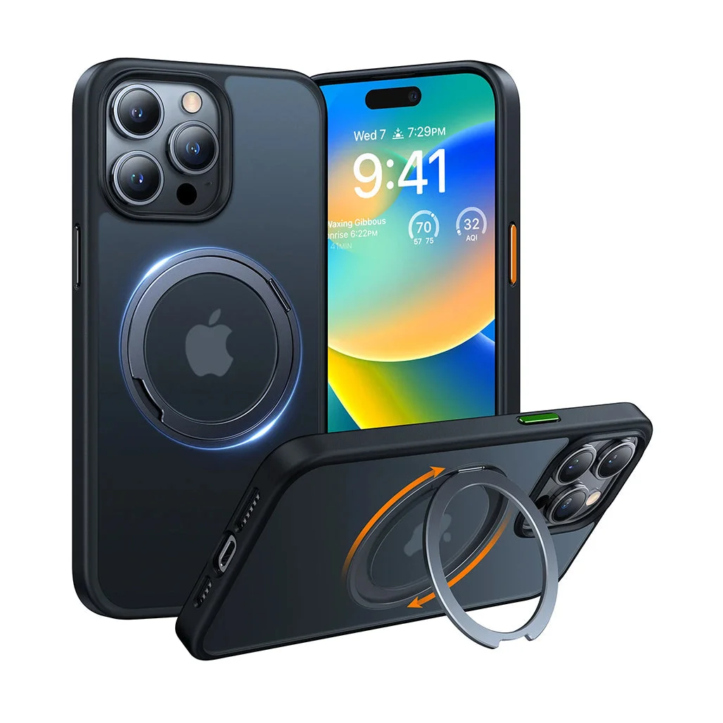 Torras Black Ostand R - iPhone 15 Pro Max 360˚ MagSafe Case