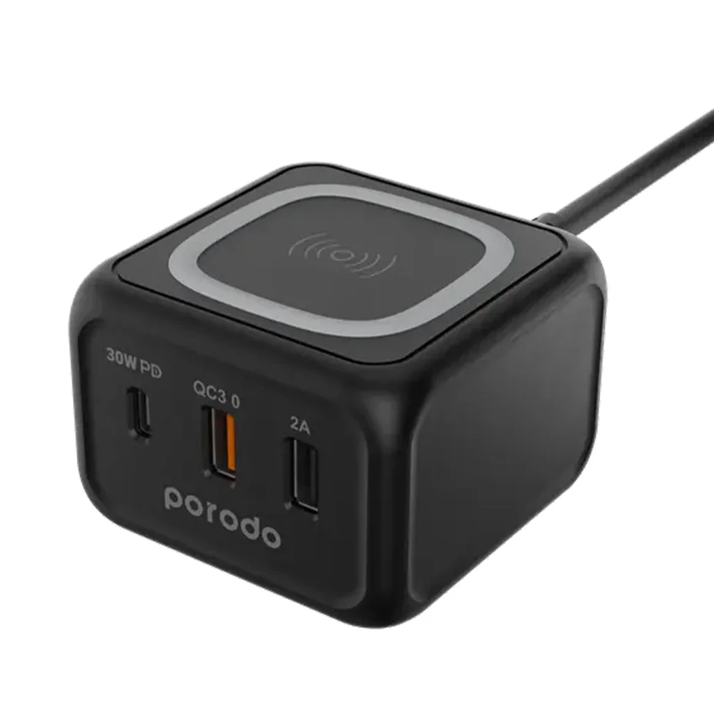 Porodo Triple Ports Fast Wireless Charger