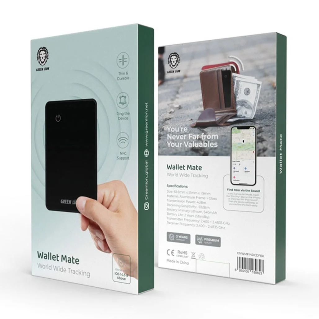 Green Lion Wallet Mate Card Finder - Black