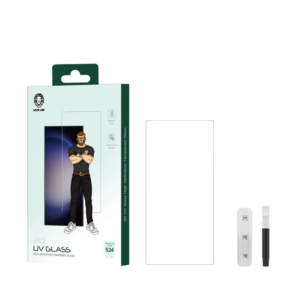 Green Lion S24 Series 3D UV Glass HD Tempered Glass - Clear