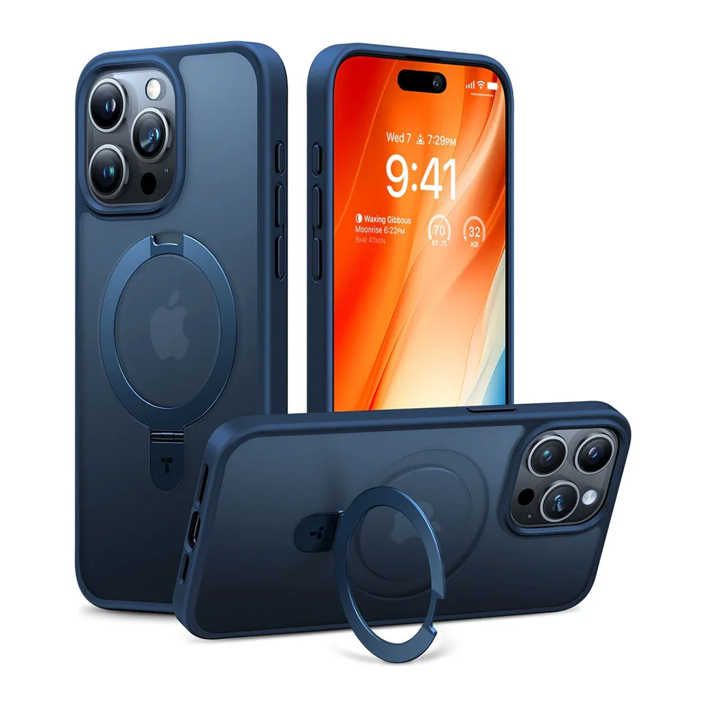 Torras UPRO Ostand Blue MagSafe Case for iPhone 15 Pro Max