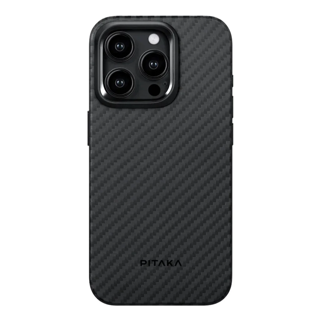 Pitaka MagEZ Case Pro 4 for iPhone 15 Pro Max 1500D Black/Grey (Twill).
