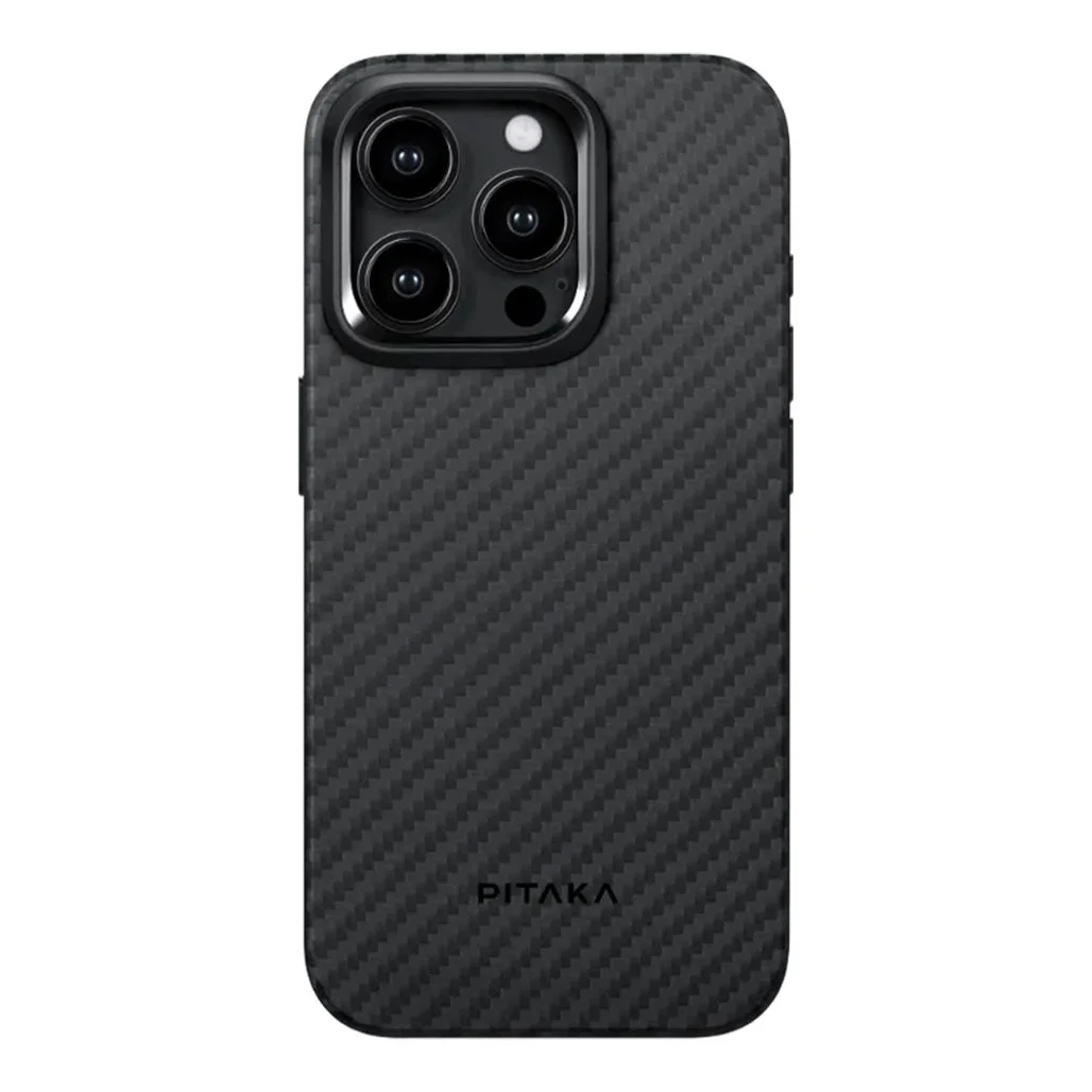 Pitaka MagEZ Case Pro 4 for iPhone 15 Pro 1500D Black/Grey (Twill).