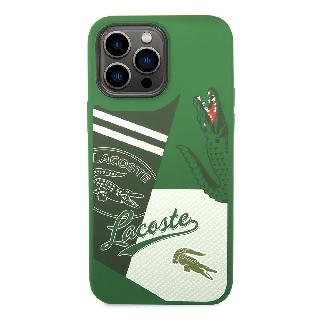 Lacoste Microfiber Patchwork B Case for iPhone 14 Pro