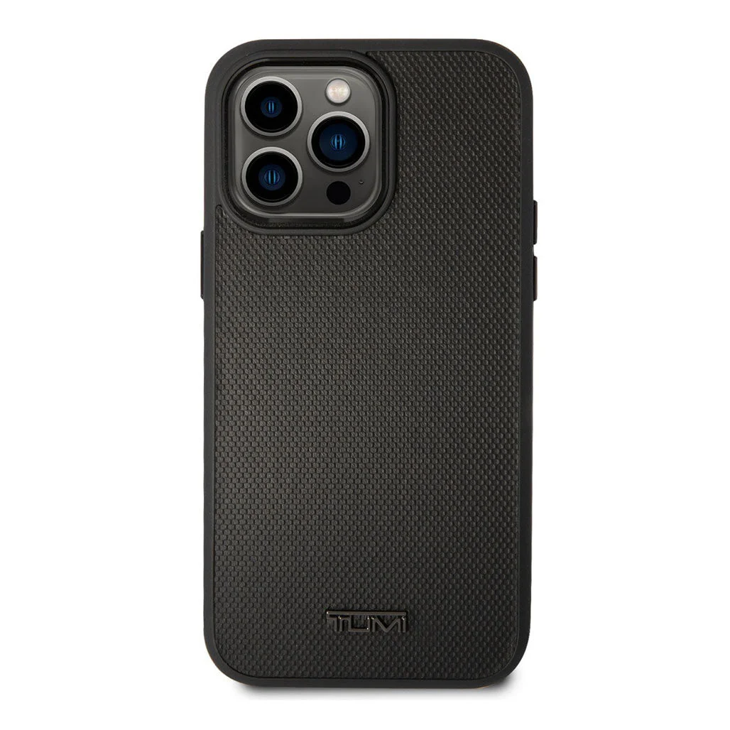 Tumi HC Leather With Magsafe Embossed Balistic Pattern Case iphone 14 Pro.