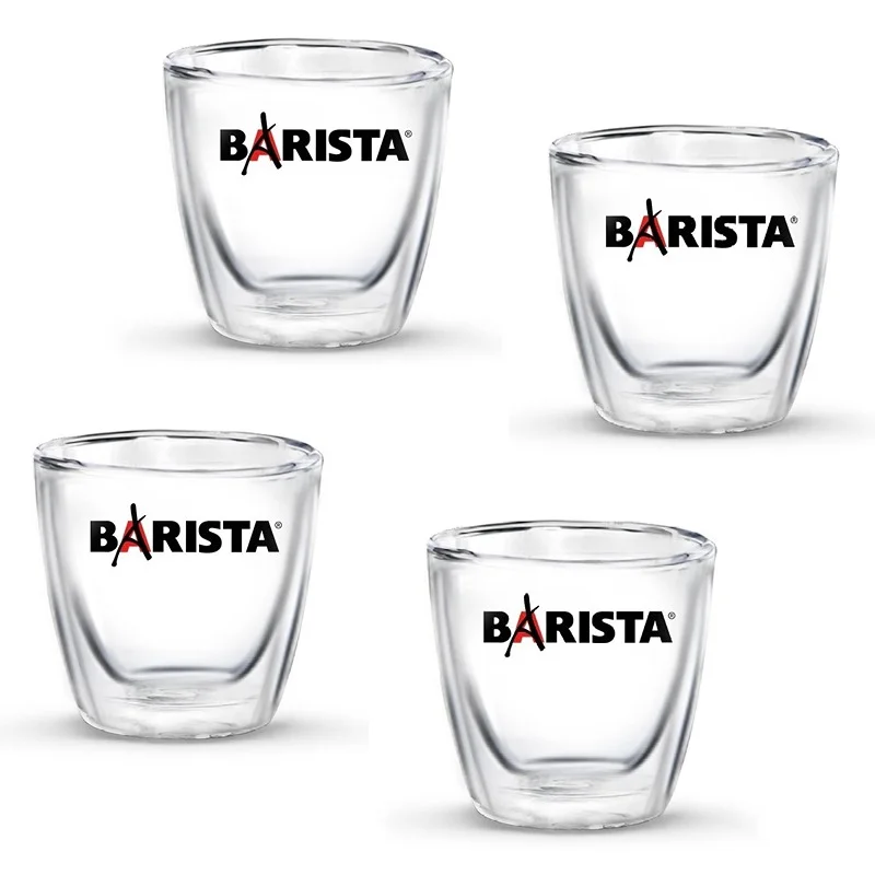 Double Glass Cup Barista Set Of 4
