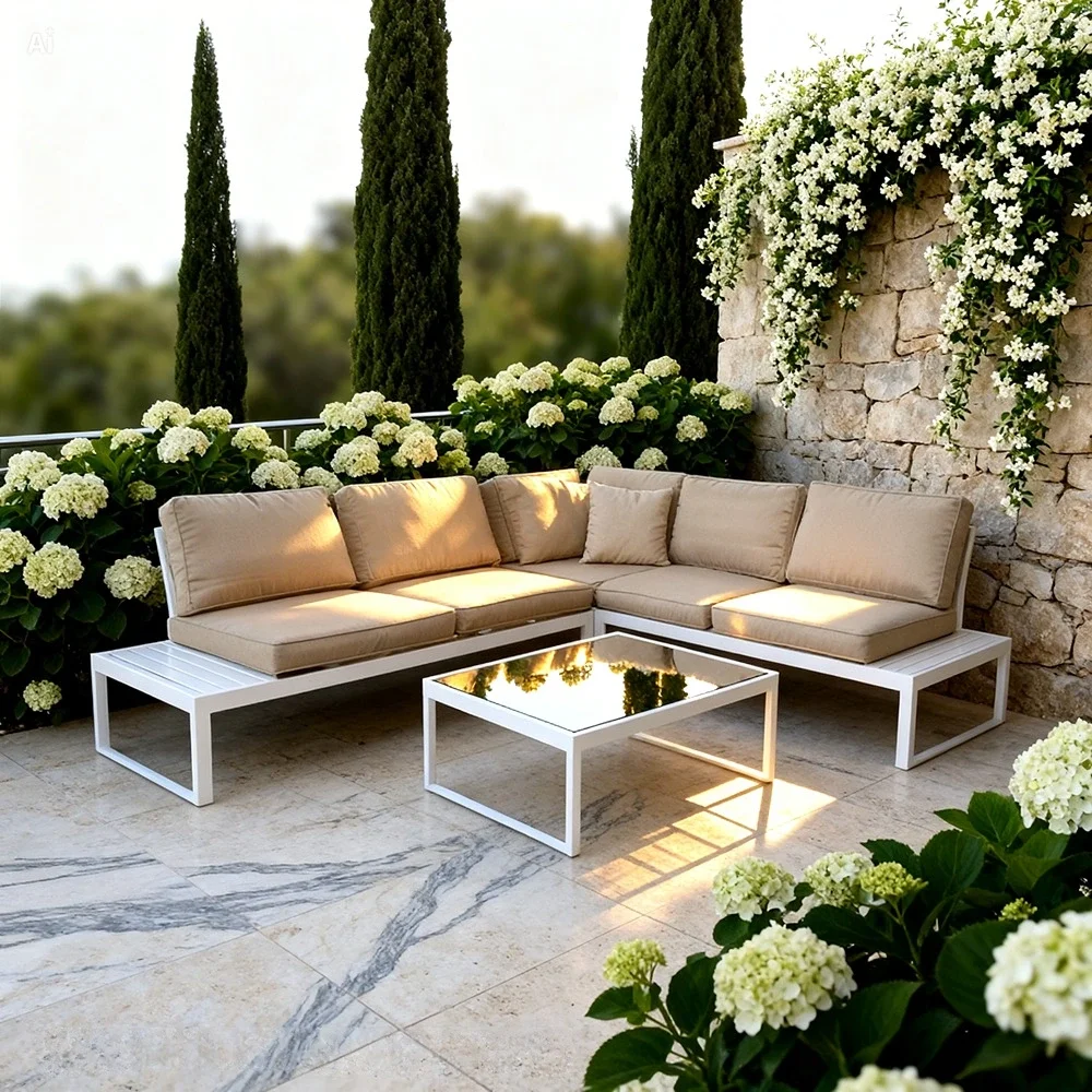 Outdoor Sofa Set FF 5119 White-Greige