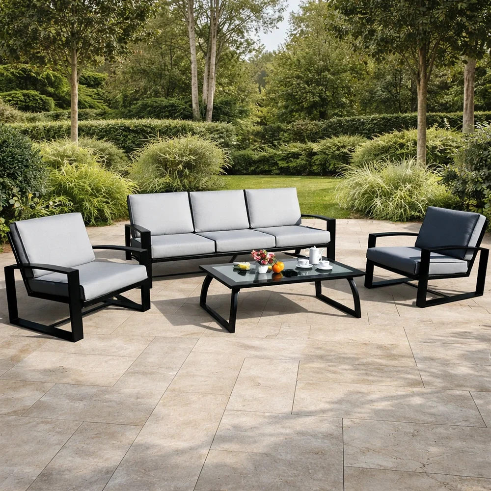 outdoor sofa set FF 063/2733 GREY+CUSH GREY