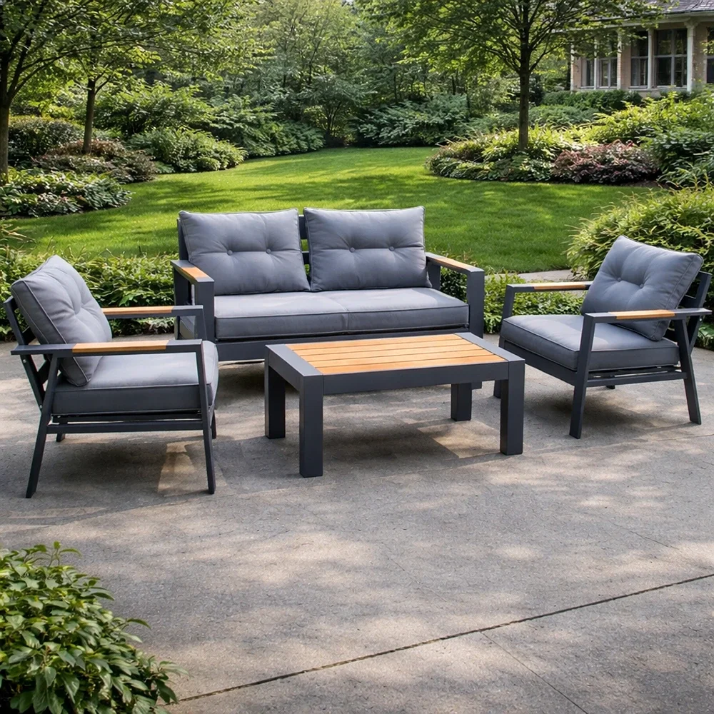 outdoor sofa set FF 190813-4H GREY +GREY