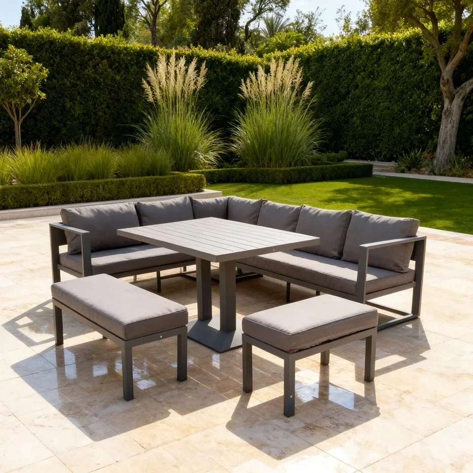 Outdoor Sofa Set FF NM11 Corner Grey