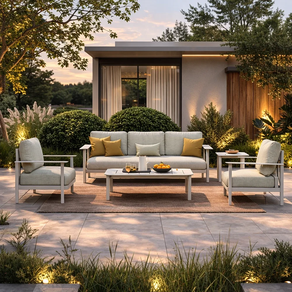 Outdoor Sofa Set FF SI007 White