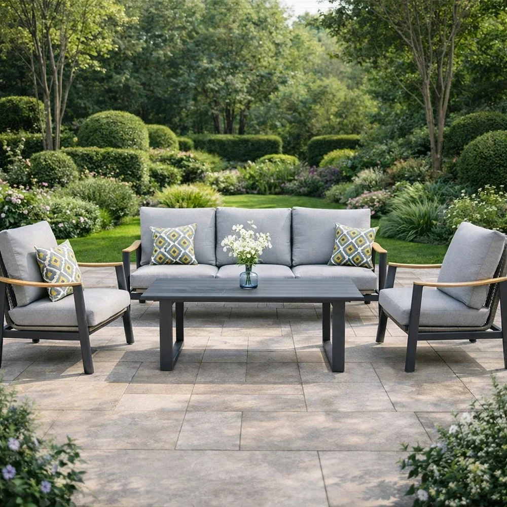 Outdoor Sofa Set FF HT9358S-5 Grey