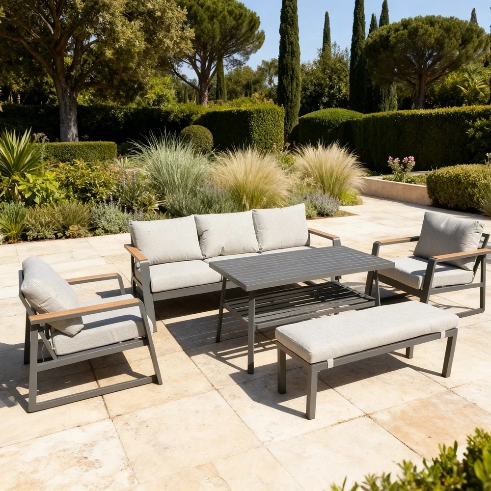 Outdoor Sofa Set FF 7491/5-Bench Grey