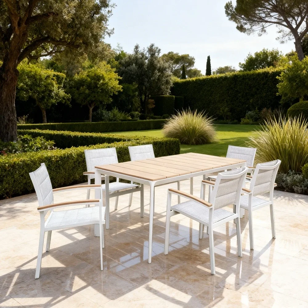 Outdoor Dining Set FF 088/202-6 White+Greig
