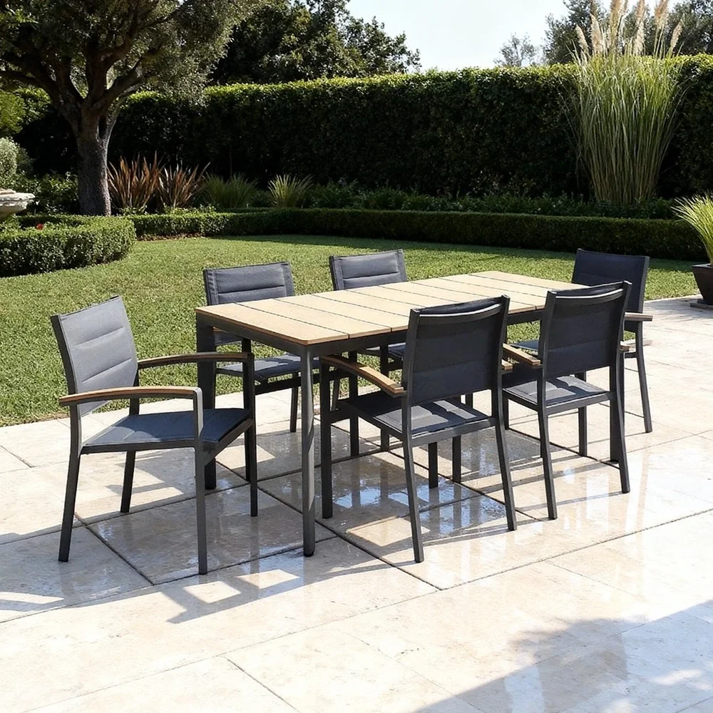 Outdoor Dining Set FF 088/202-6 Grey+Greige