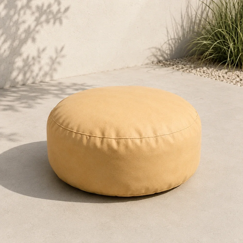 Outdoor Pouf CF Round Beige