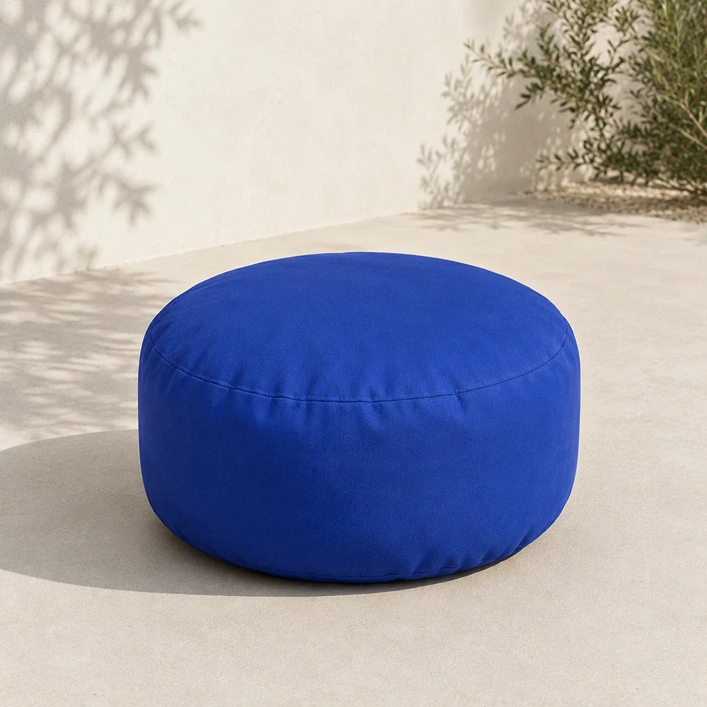 Outdoor Pouf CF Round Blue
